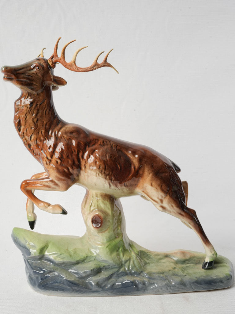 Rustic forest-green collectible sculpture