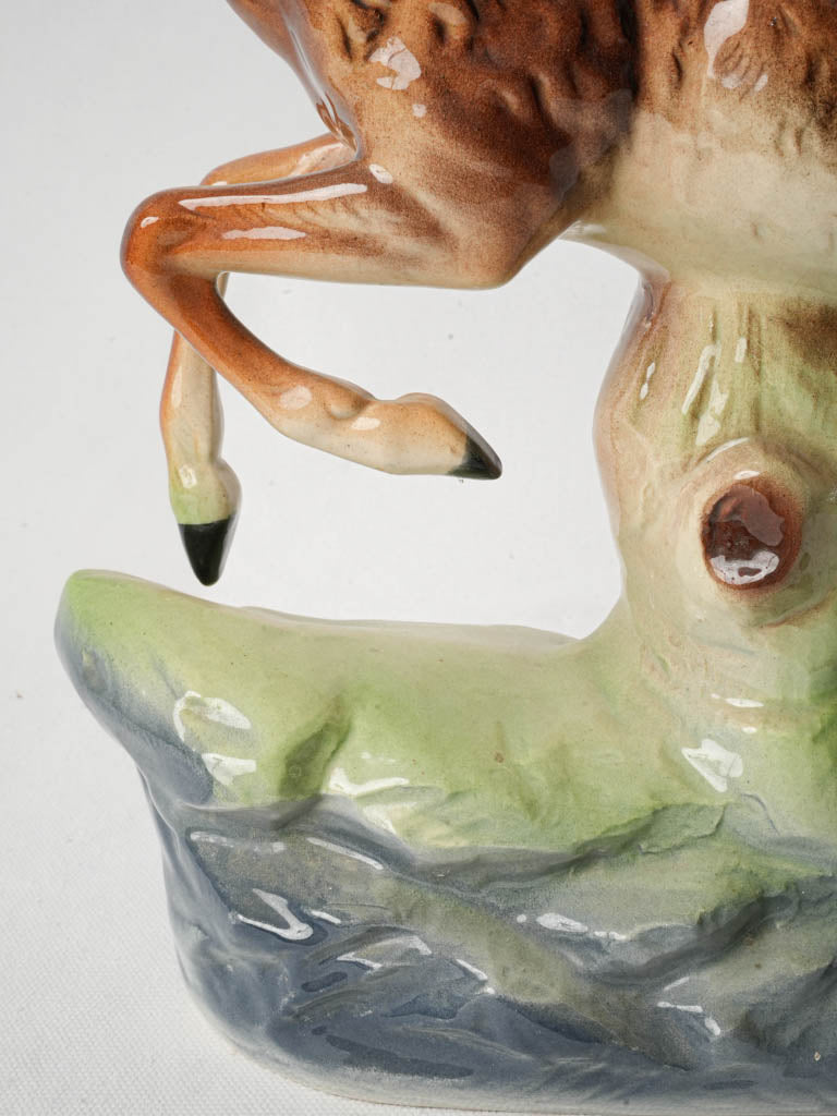 Removable antler ceramic stag