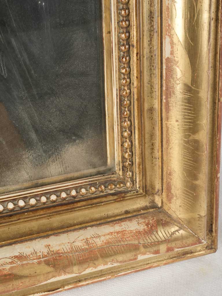 Gold-leaf frame mirror