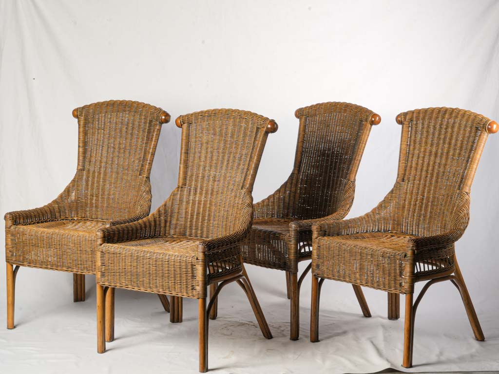 Elegant natural finish armchairs
