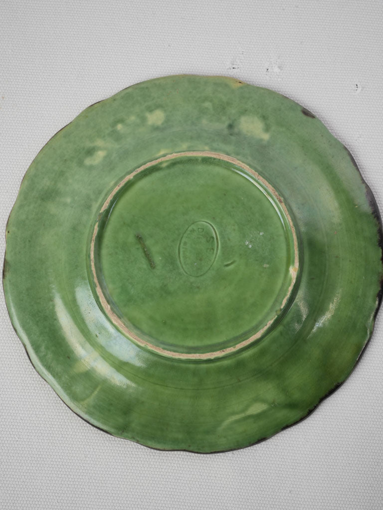 Classic molded greenware plate