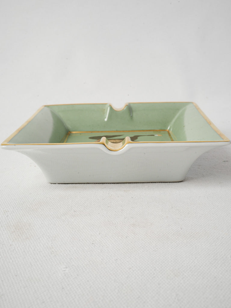 Distinctive celadon green décor tray