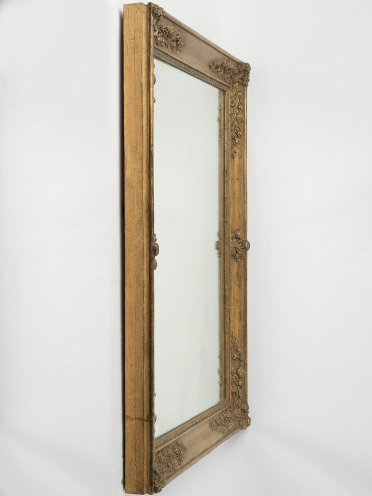 Intricate, original French floral mirror