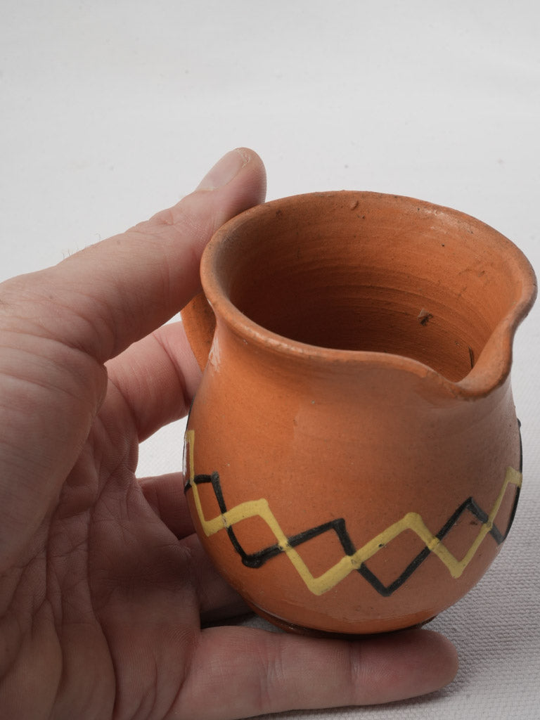 Warm ocher ceramic container