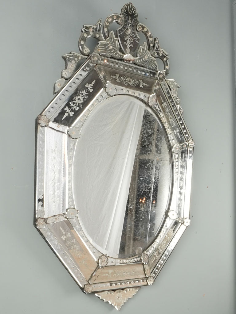 Artisan-crafted decorative Venetian wall mirror