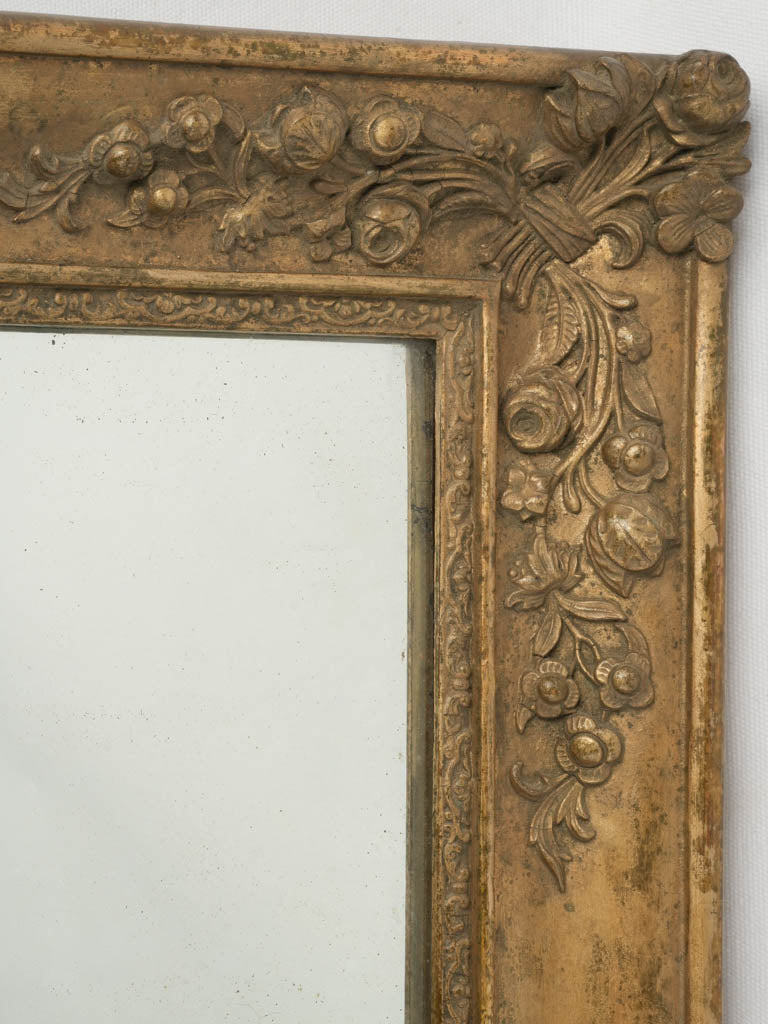 Classic, aged French wall mirror