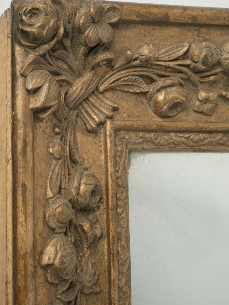 Antique French mercury glass mirror