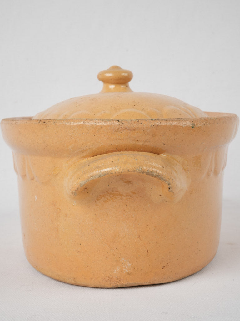 Aged yellow ocher tureen collectible