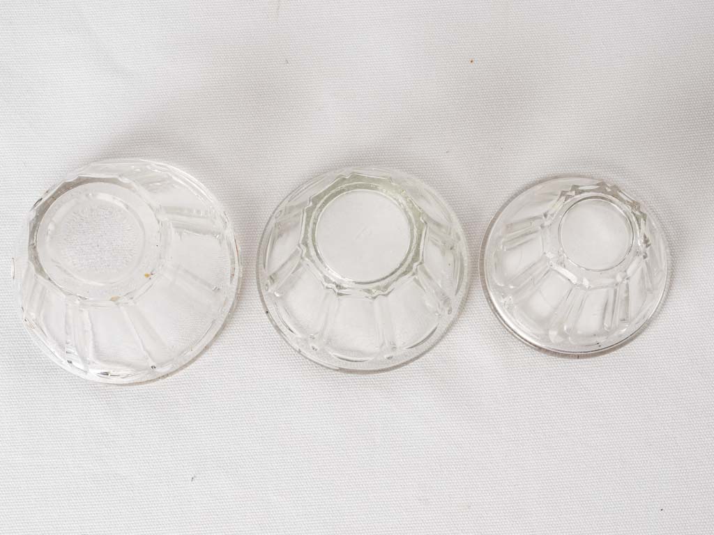 Collection of antique French jam jars - glass