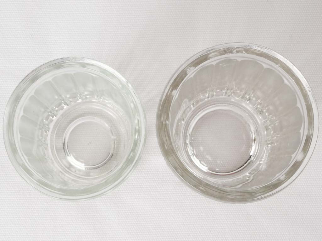 Collection of antique French jam jars - glass