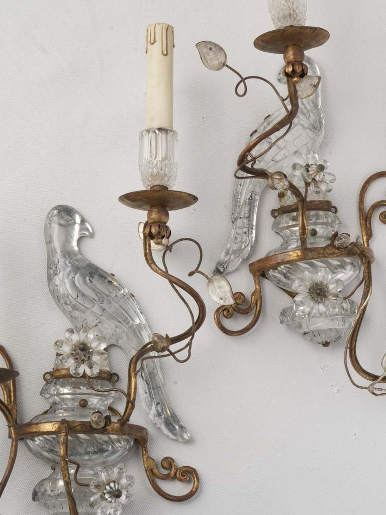 Gilt crystal lighting fixtures