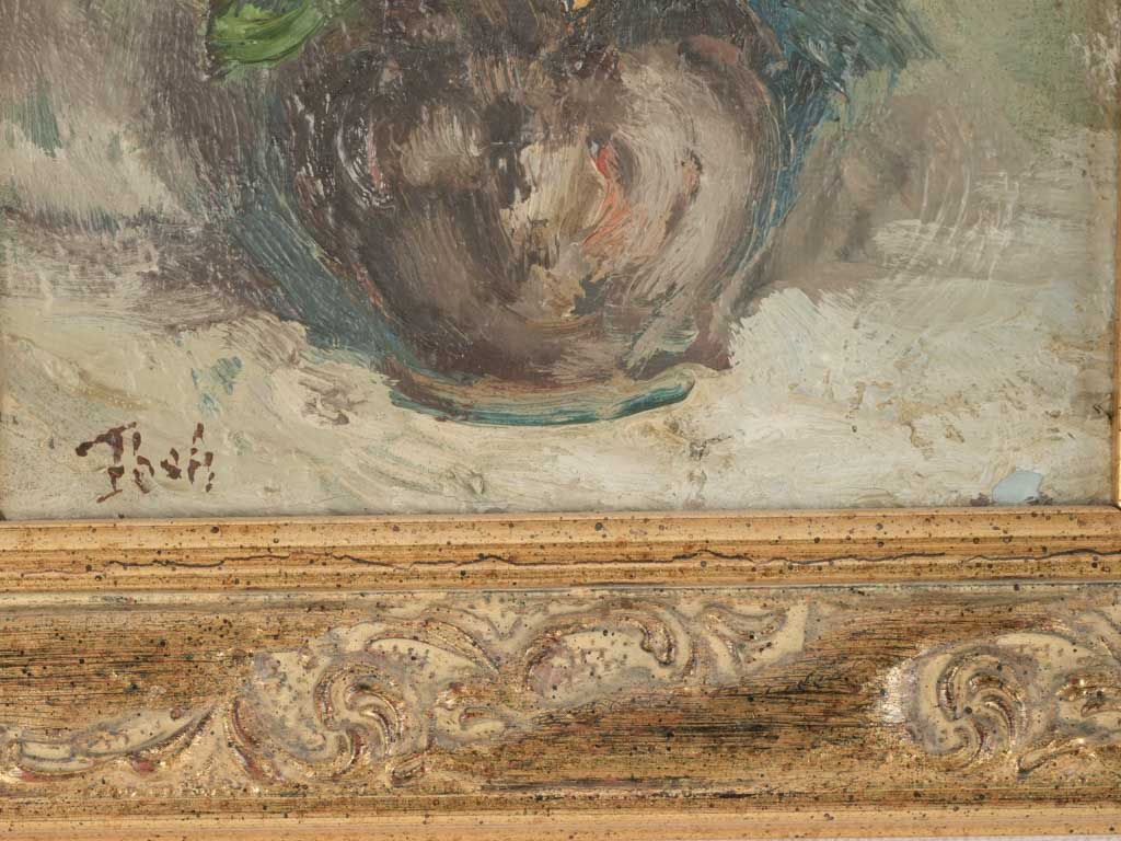 Antique vivid bouquet canvas