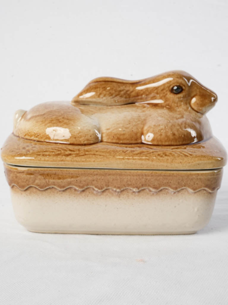 Vintage French ceramic terrine dish