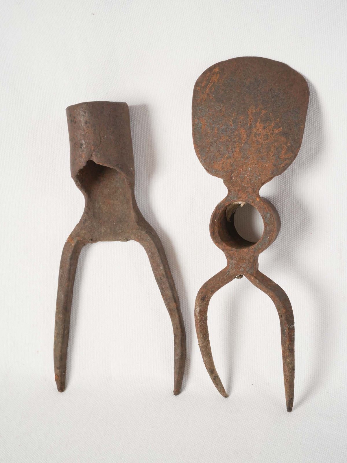 Pair of Antique Wrought Iron Garden Tool Heads from France