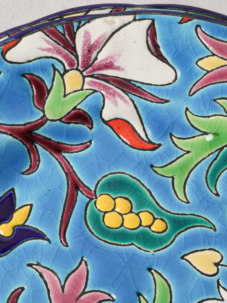 Jewel-like finish Longwy dessert ware