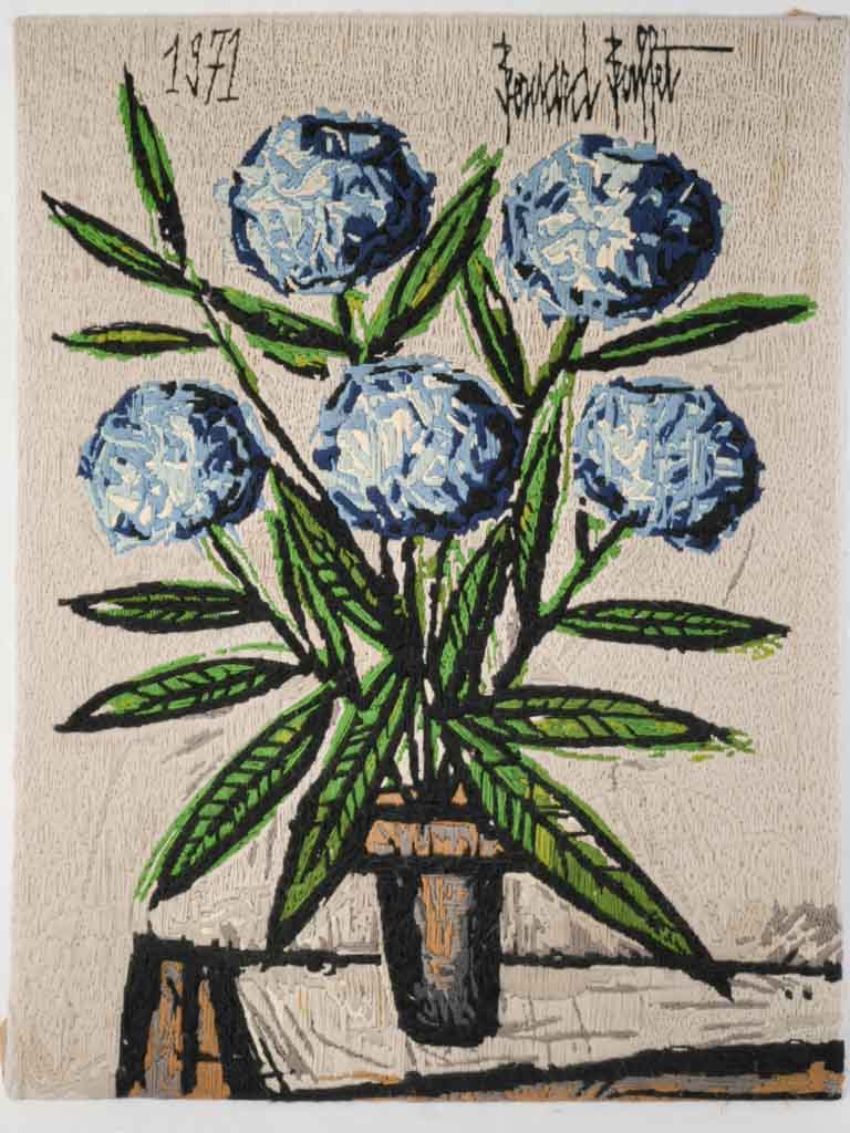 Striking vintage wool tapestry artwork