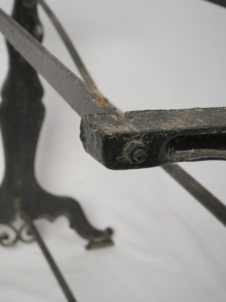 Glossy, vintage cast iron table base