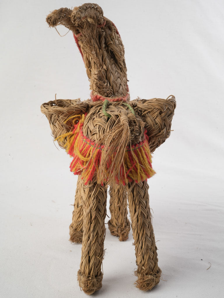 Jaunty wool-trimmed donkey decoration