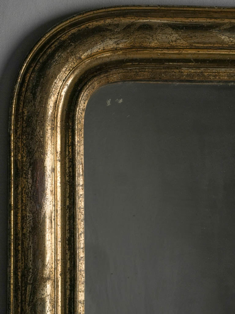 Vintage silvery-gold French floor mirror