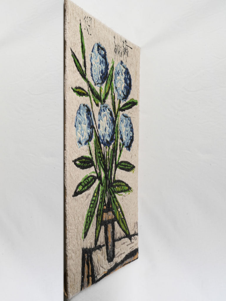 Textured graphic hydrangea tapestry  