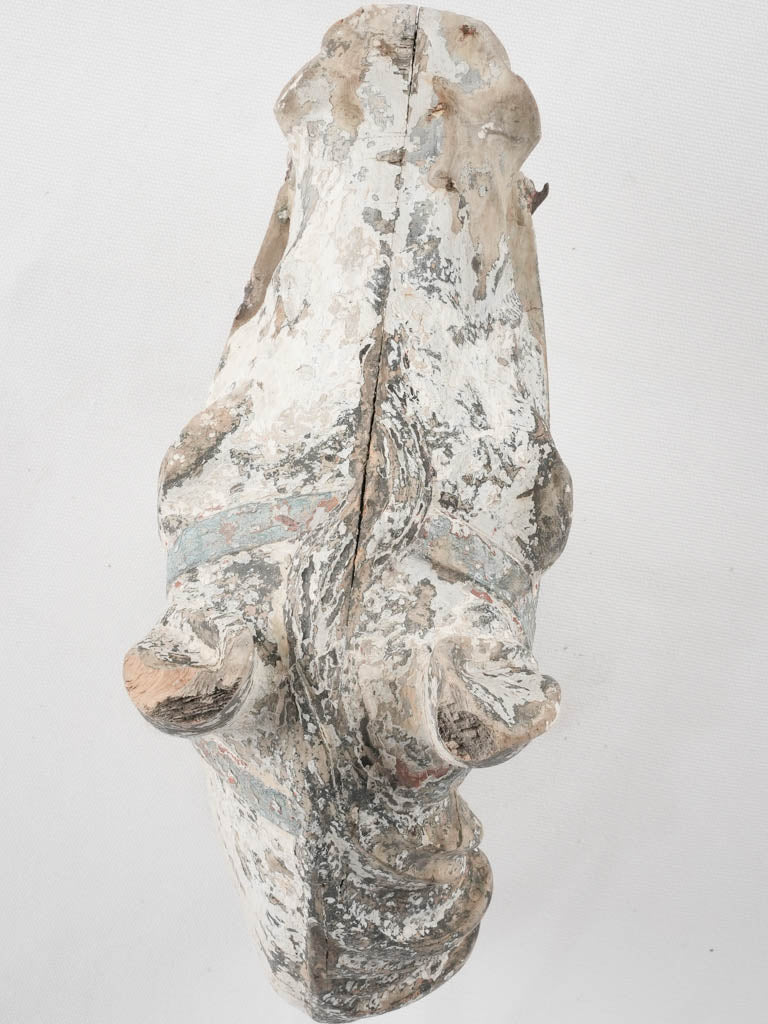 Antique French horse head sculpture - wooden 12½"