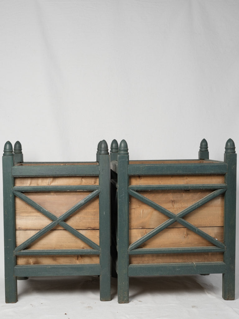 French antique citrus wooden planters