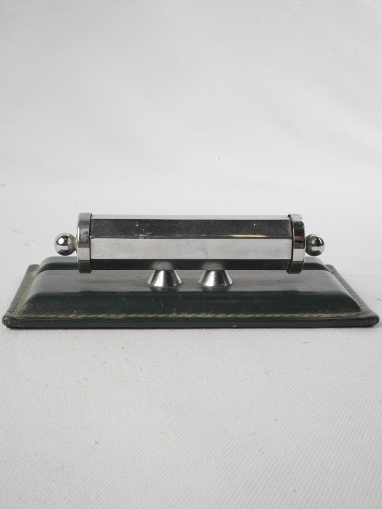 Chromed metal Art Deco calendar