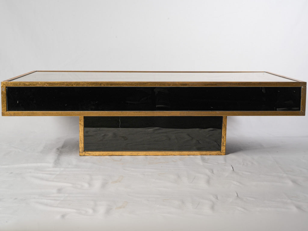 Black glass modern table