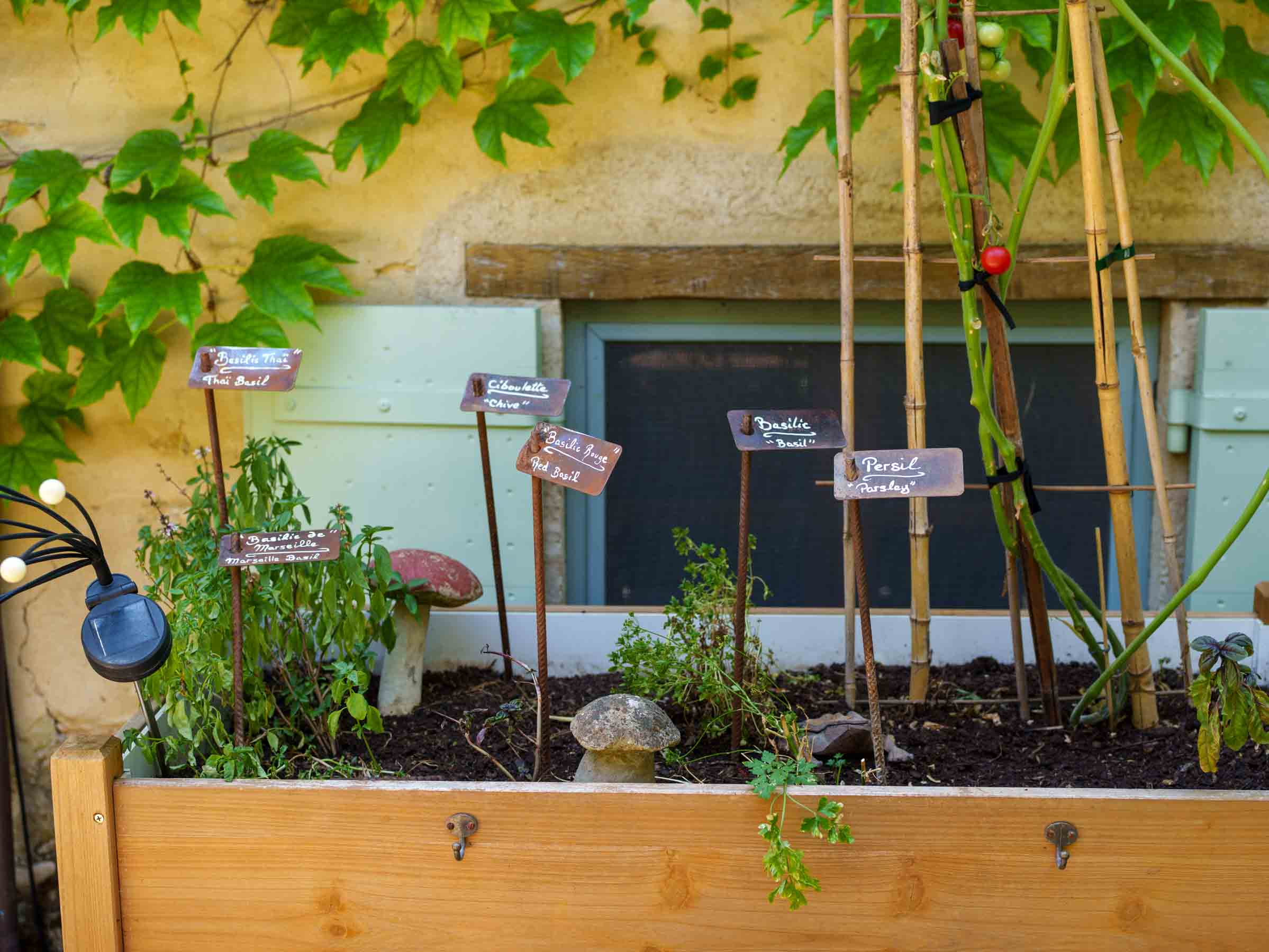 Set of 12 Handmade Herb Labels in French & English from Chanteduc Garden