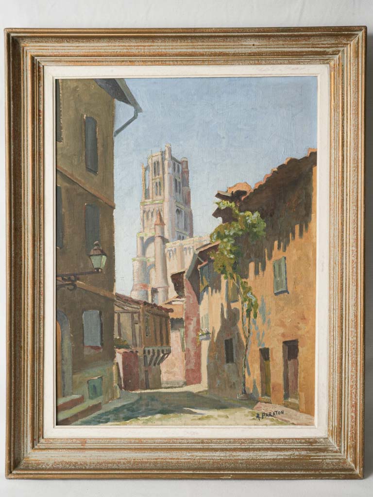 Antique French oil painting canvas