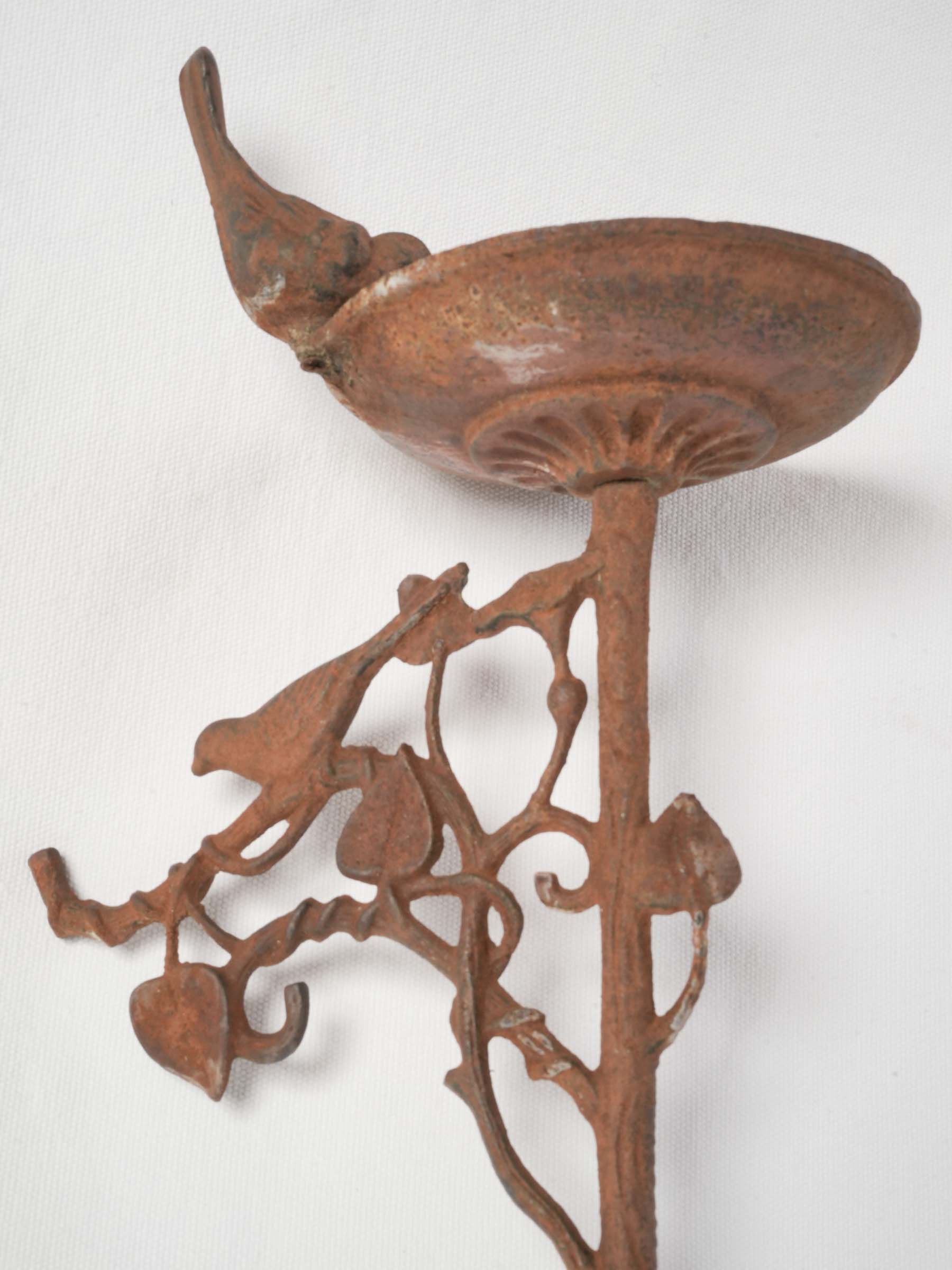 Cast Iron French Garden Birdbath w/ Decorative Stake 24¾"