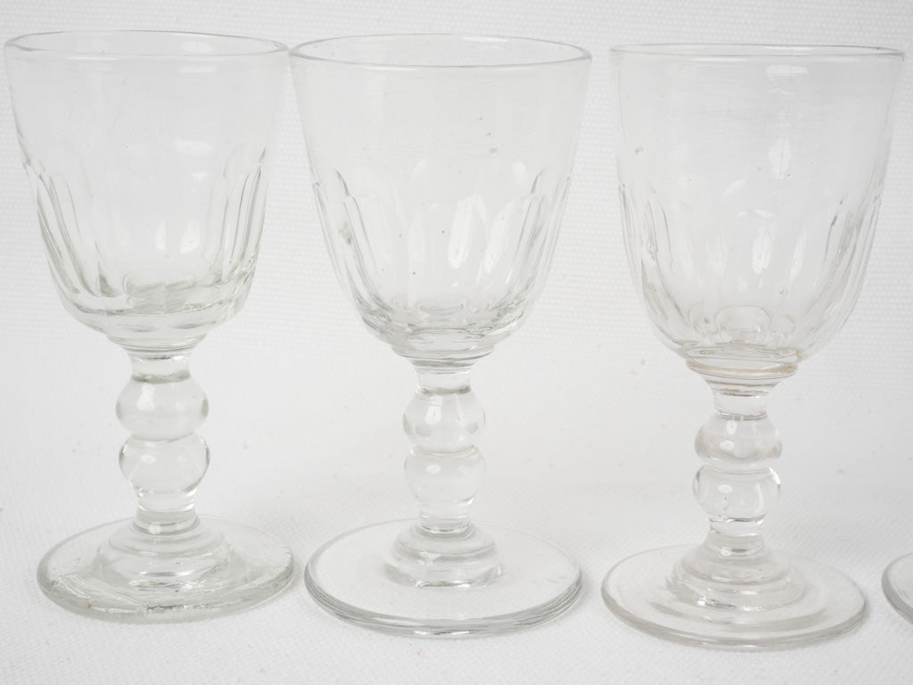 Refined French antique glassware set
