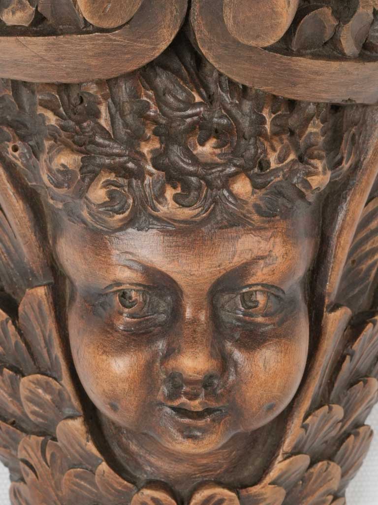 Intricate vintage wooden wall bracket