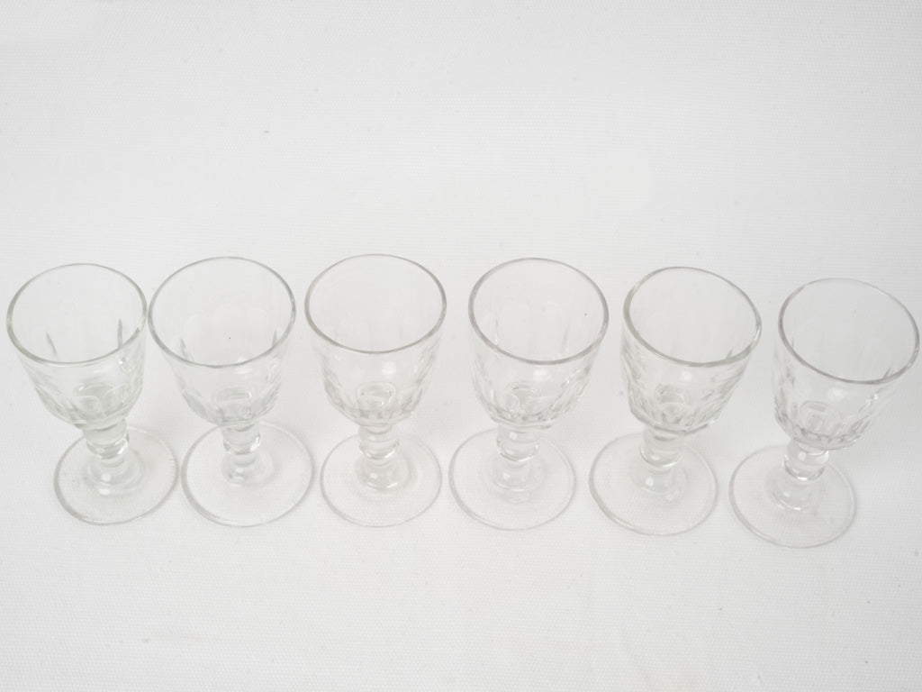 Intricate double-knop stem goblets