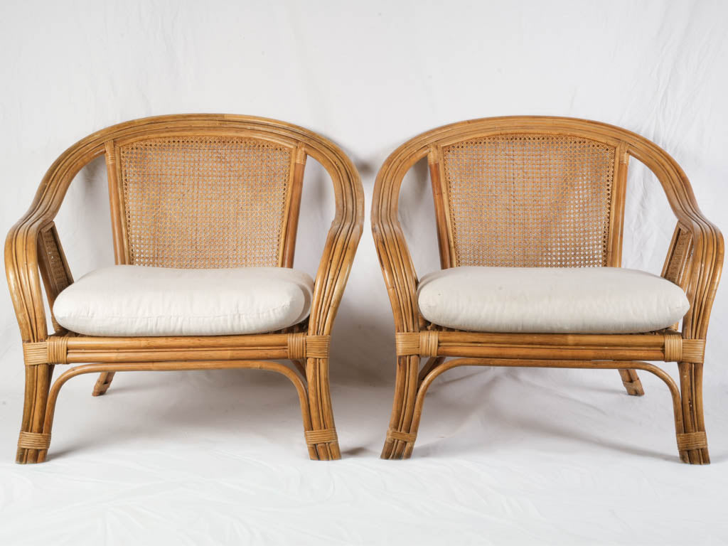 Elegant woven rattan seating set