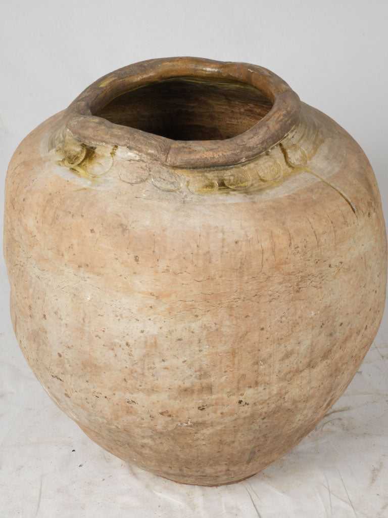 Vintage Fréjus terracotta olive jar with patina