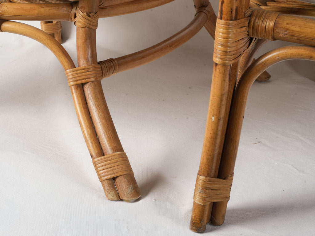 Warm honey tone rattan chairs