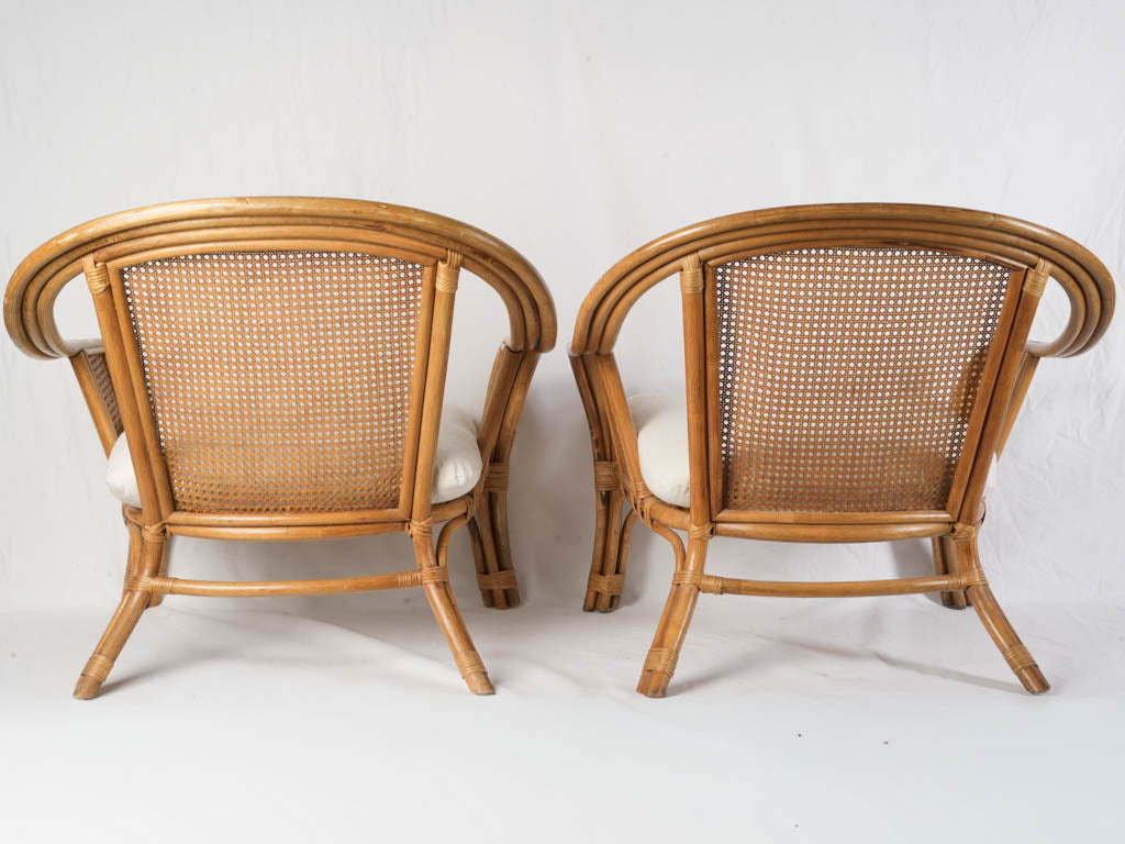 Flexibility showcasing bent cane chairs