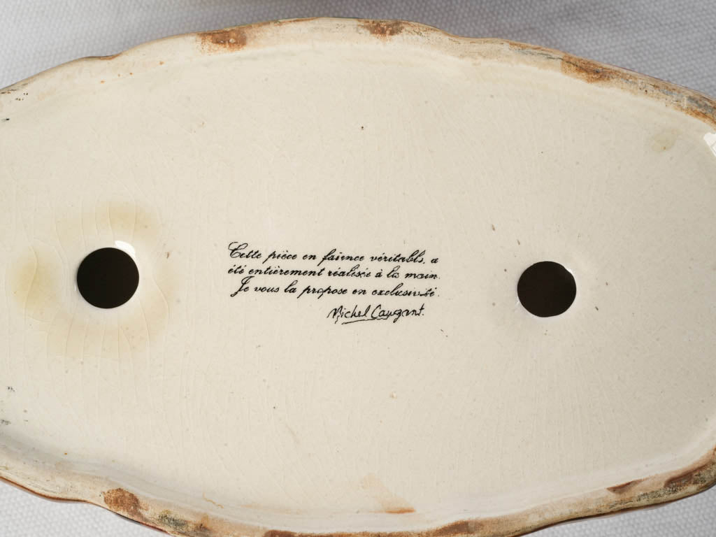 Grassy green base accentuated pottery