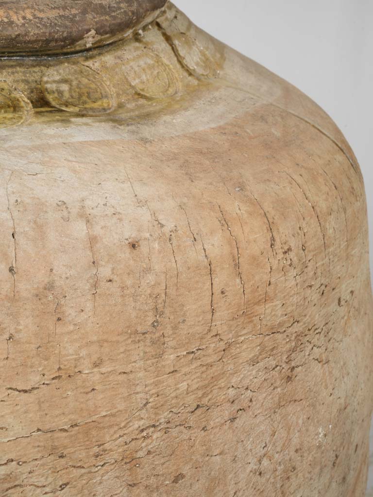 Age-worn 16th-century French terracotta jar