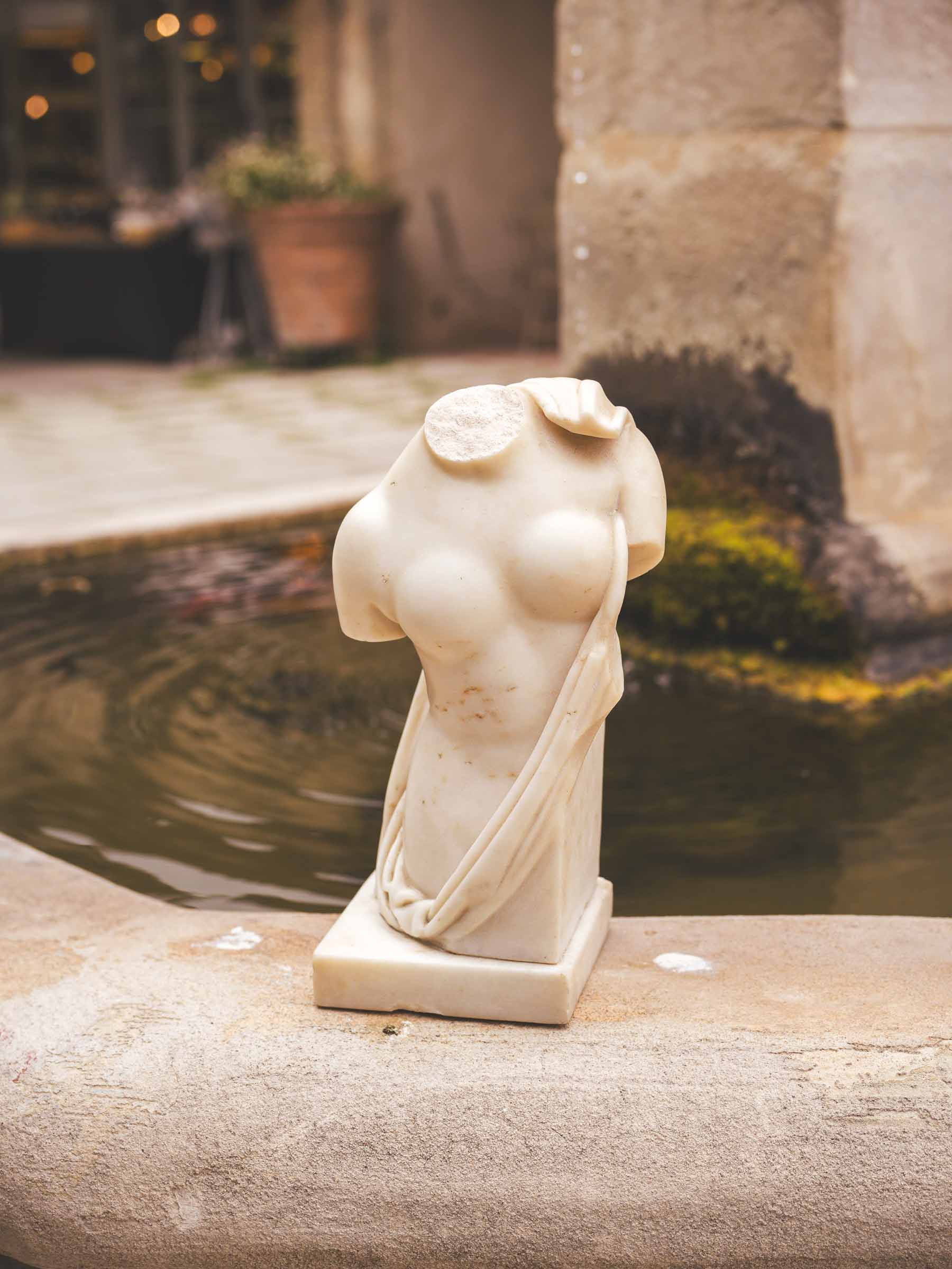 19th Century Carrara Marble Fragmentary Bust after the Capuan Psyche - 11¾"