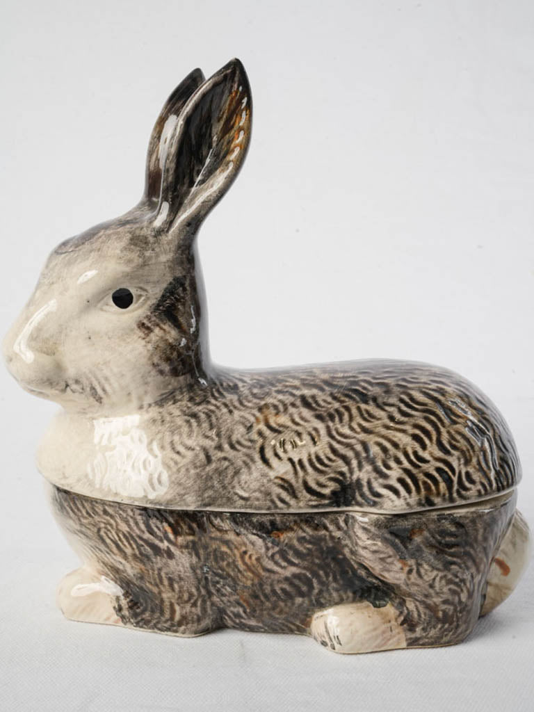 Glossy glazed animal-form bowl