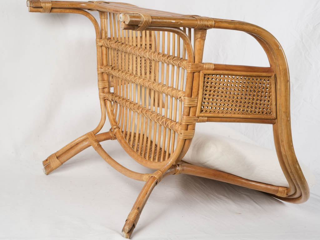 Inviting scale coastal rattan chairs