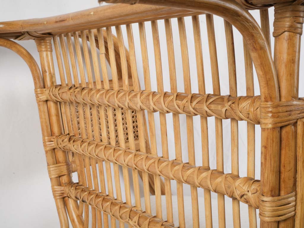 Natural texture mid-century armchairs