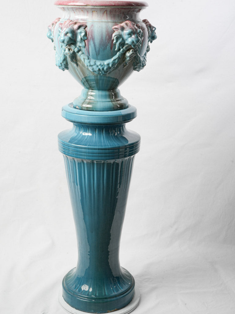 Sculptural Vallauris ceramic urn  