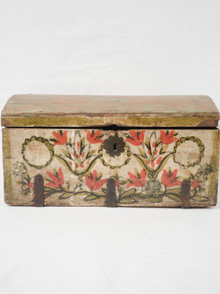 Hand-painted heirloom trousseau chest