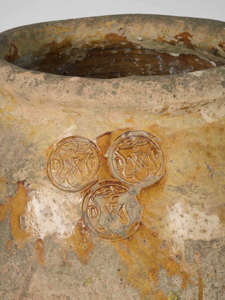 Exceptional Maker's Stamps Olive Oil Storage