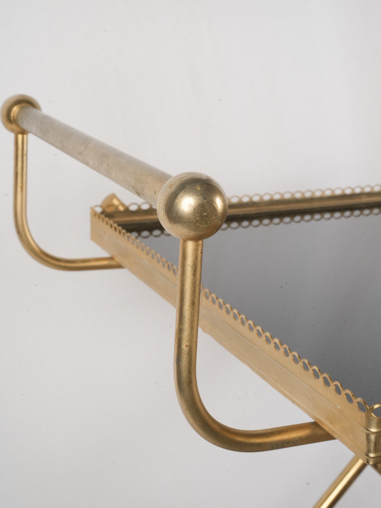 Sleek X-frame bar trolley