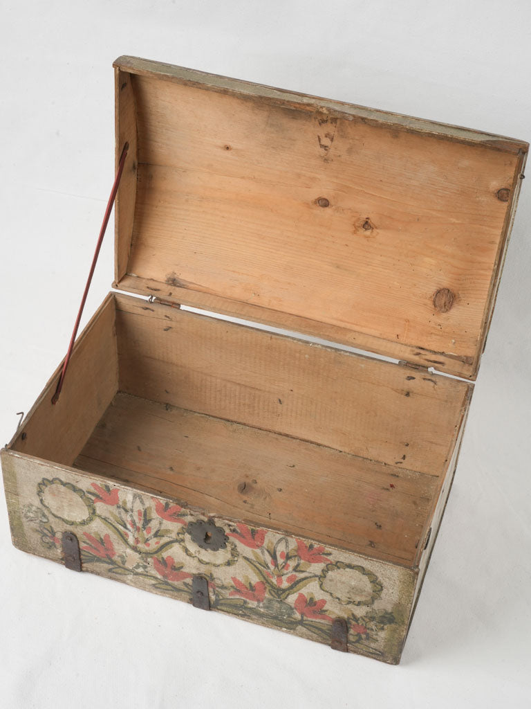 18th-century French floral storage chest