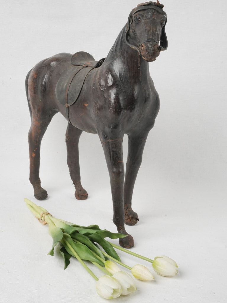 Charming patina equestrian statue